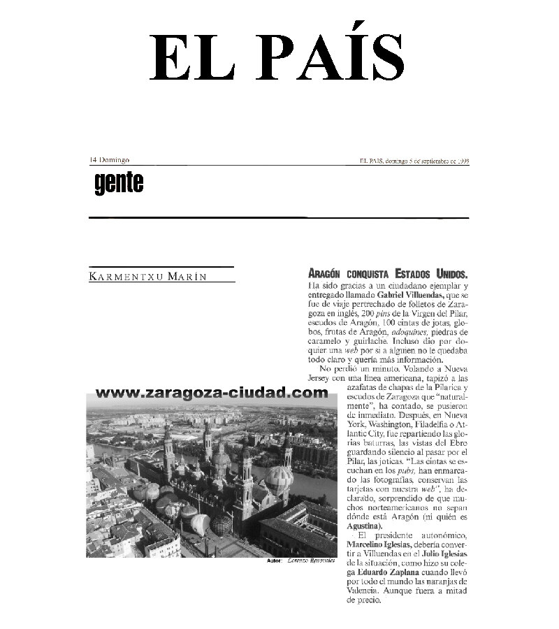 Nota de prensa El País